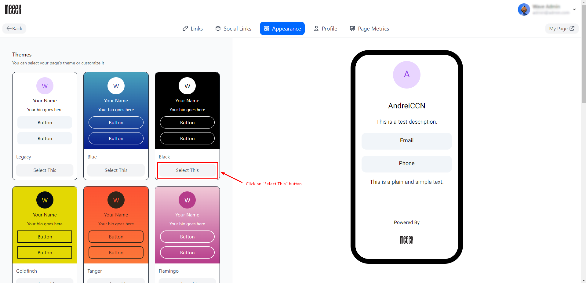 Builder Change Appearance